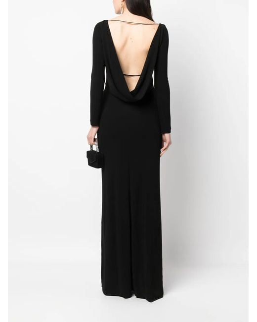 DSquared² Black Open Back Long Dress