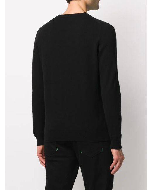 Pringle of Scotland Black Round Neck Fine Knit Jumper for men