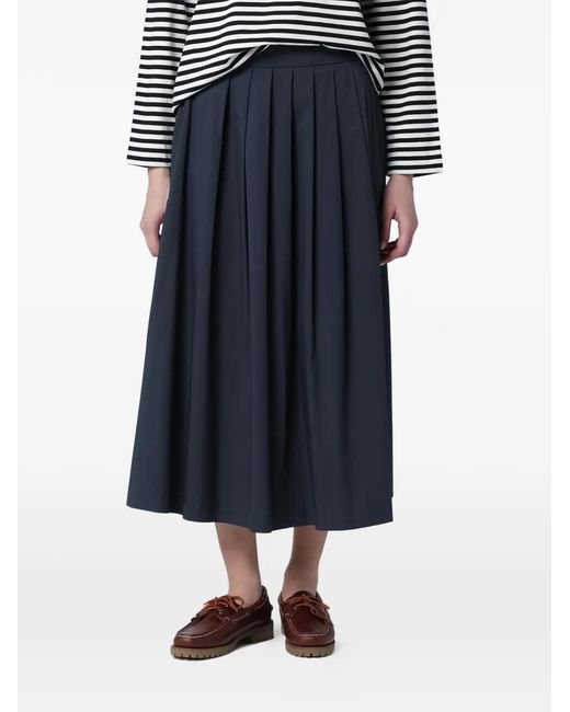 PT Torino Blue Pleated Midi Skirt
