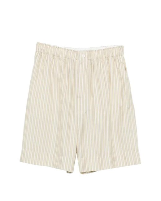 Bermudas Con Motivo A Rayas Carven de color Natural