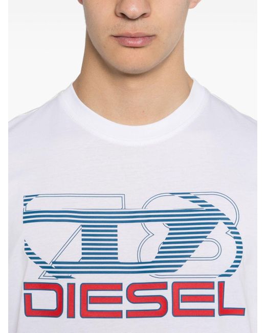 DIESEL White T-diegor-k74 T-shirt for men