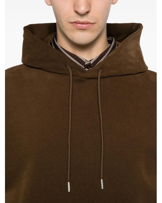 Sandro Brown Oversized-Fit Drawstring Hoodie for men