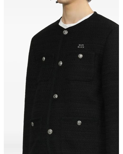 Sobrecamisa Con Botones A Bathing Ape de hombre de color Black