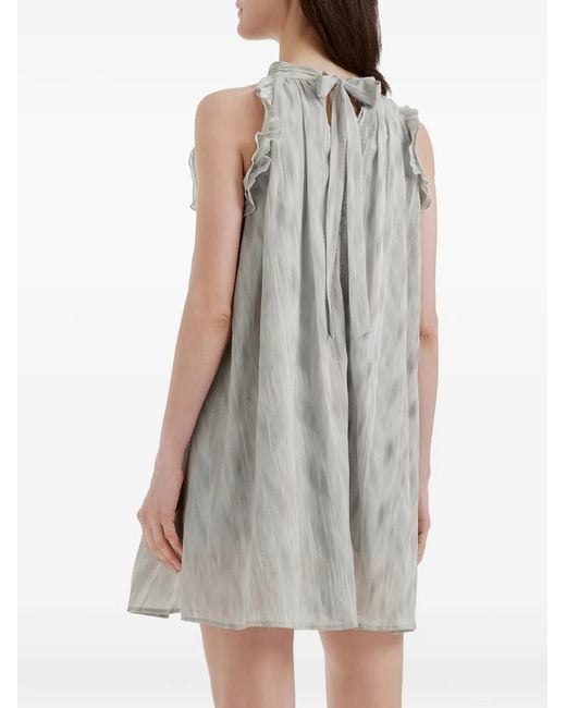 B+ AB Gray Abstract-Pattern Mini Dress