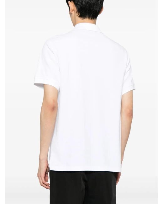 Belstaff White Logo-Patch Cotton Polo Shirt for men
