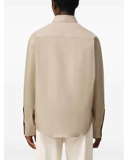AMI Natural Ami De Coeur Embroidered Boxy Shirt for men