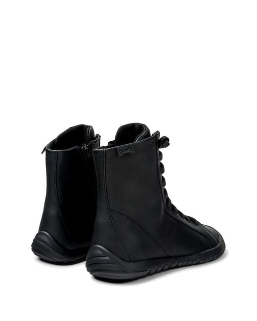 Camper Black Peu Path+ Leather Ankle Boots