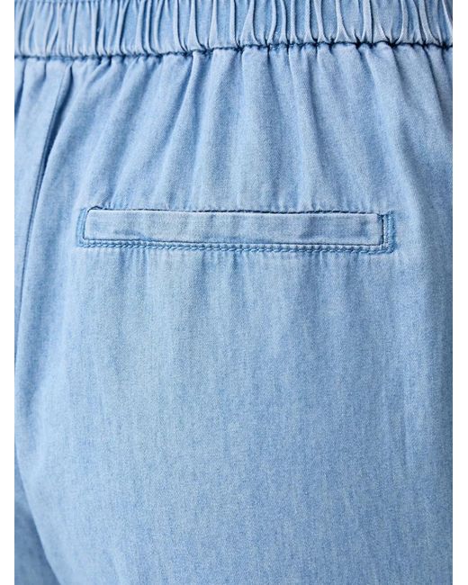 Benetton Blue Elasticated-Waist Tapered Trousers