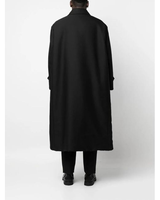 Valentino Garavani Black Single-Breasted Coat for men