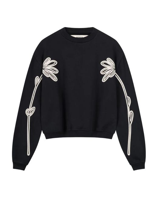 ROUGH Black Floral Sweatshirt