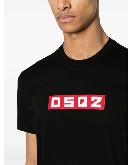 DSquared² T-shirt Met Logopatch in het Black voor heren