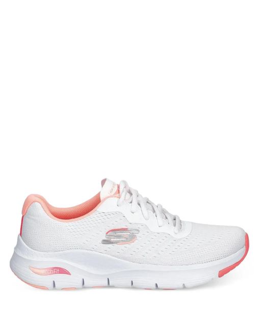 Skechers White Sneakers mit Schnürung