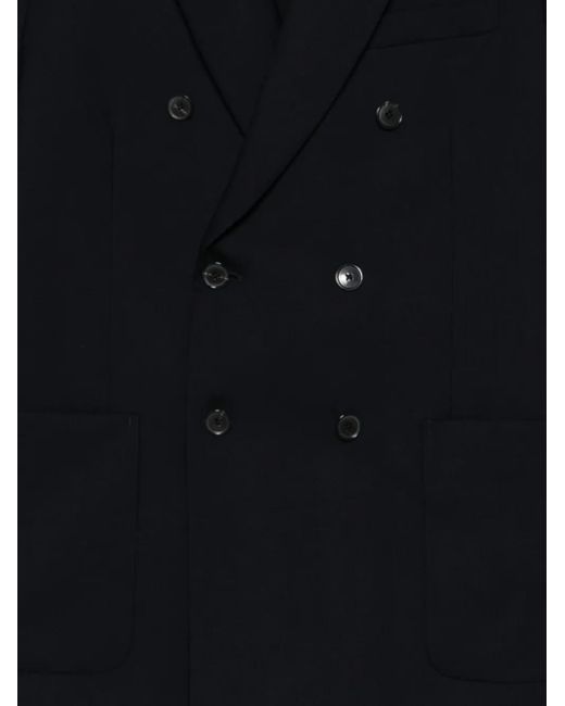 Paul Smith Blue Double-Breasted Patch-Pocket Blazer for men