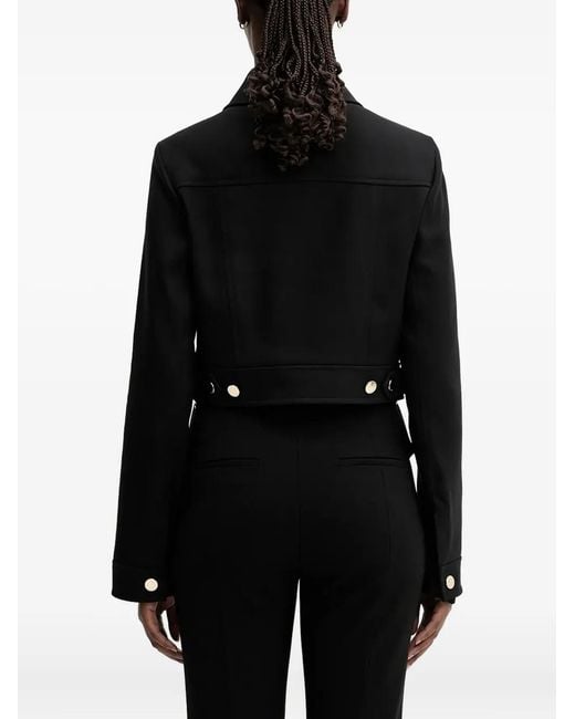 Sportmax Black Cropped Buttoned Jacket