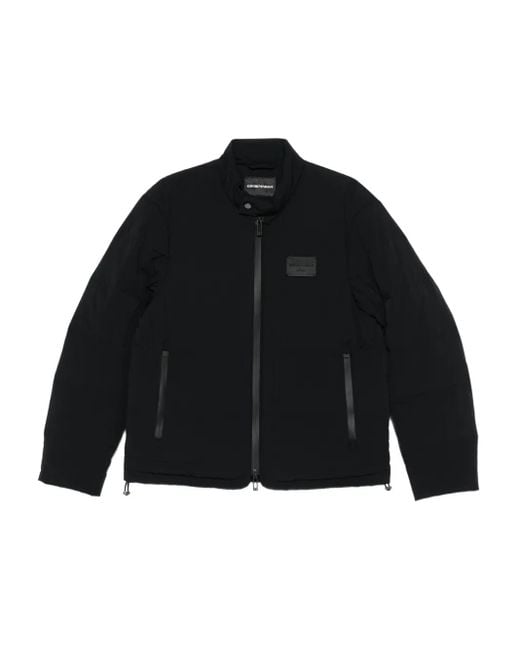Emporio Armani Black Coats for men