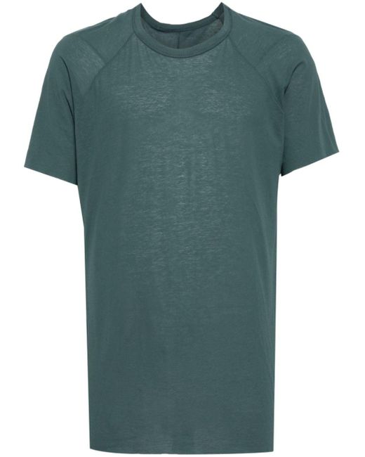 Boris Bidjan Saberi Green Raw-cut Hem Cotton T-shirt for men