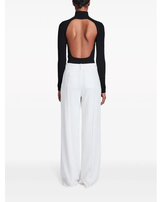 Proenza Schouler White High-Rise Crepe Trousers