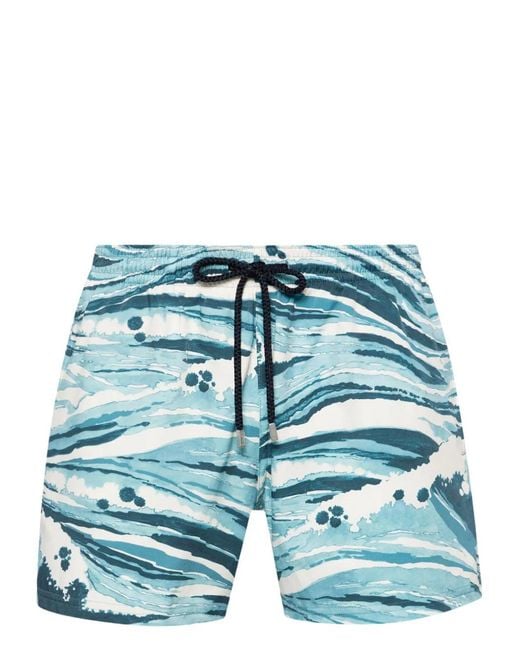 Maison Kitsuné Blue X Vilebrequin Moorise Swim Shorts for men