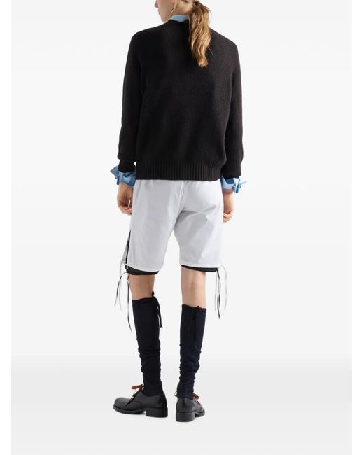 Prada White Poplin Bermudas
