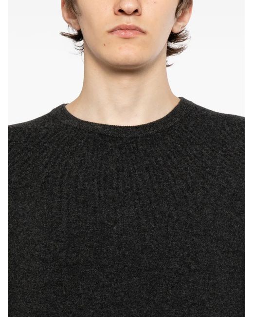N.Peal Cashmere Black Oxford Jumper for men
