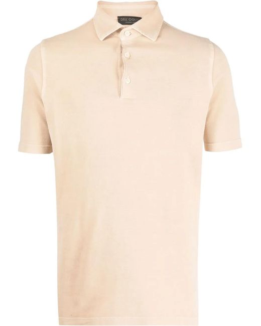 Dell'Oglio Natural Short-Sleeved Polo Shirt for men
