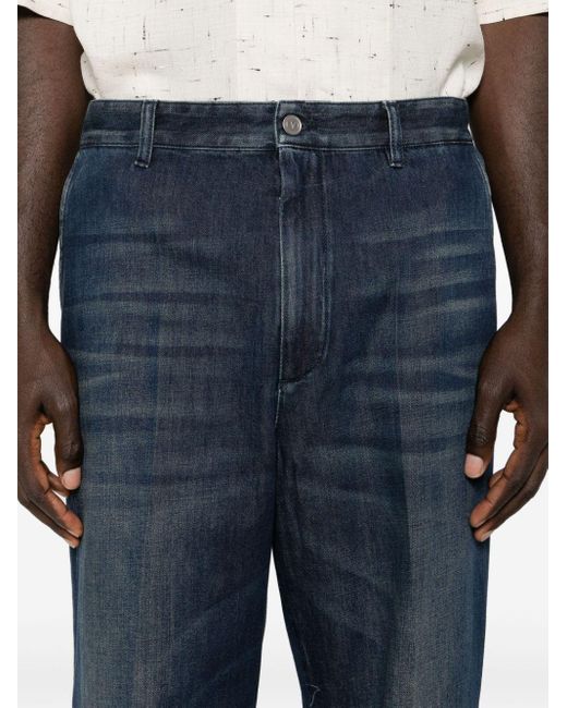 Valentino Garavani Blue Tapered-leg Cotton Jeans for men