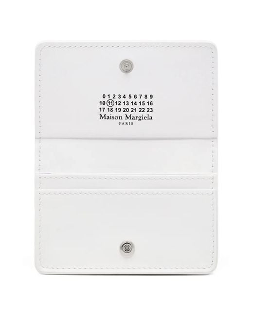 Maison Margiela White Confetti-Print Card Holder