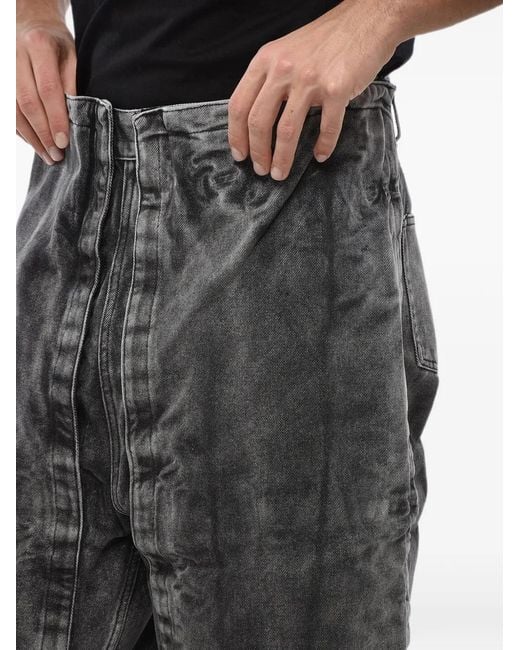 Y. Project Black Washed Wide-Leg Trousers for men