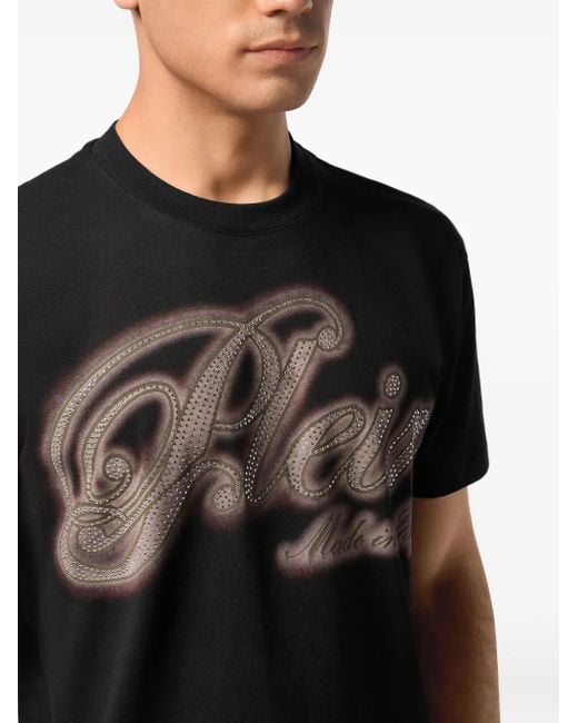 メンズ Philipp Plein デコラティブ Tシャツ Black