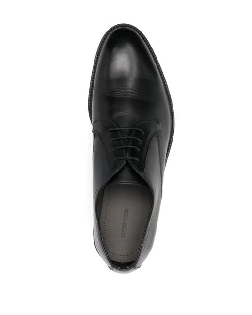 Sergio Rossi Black Almond-Toe Derby Shoes for men