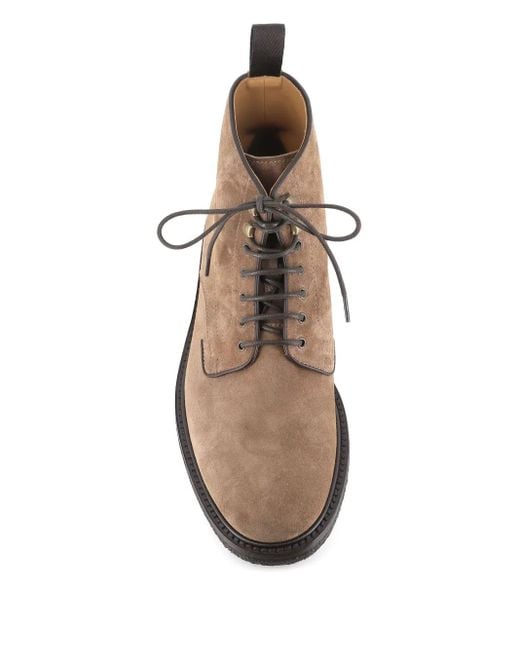 Henderson Brown Lace-Up Suede Boots for men