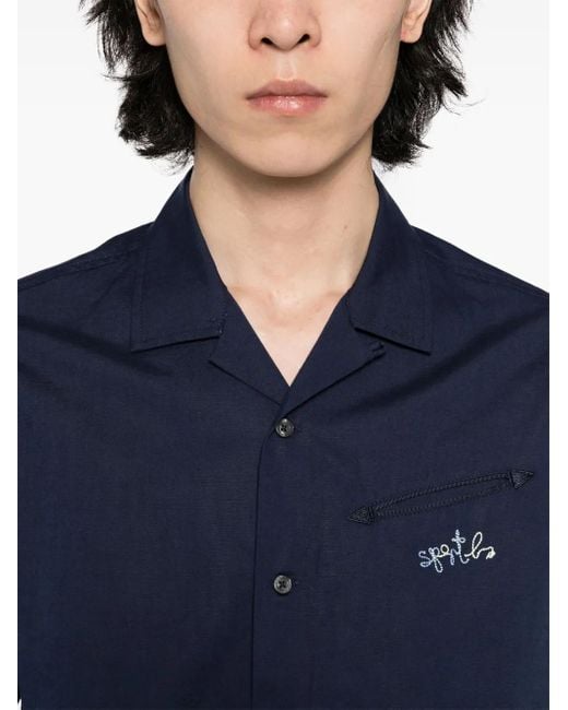 SPORT b. by agnès b. Blue Vocation Short-Sleeves Shirt for men