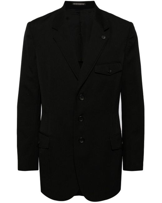 Blazer en laine à simple boutonnage Yohji Yamamoto pour homme en coloris Black