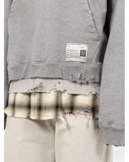 メンズ Maison Mihara Yasuhiro レイヤード パーカー Gray