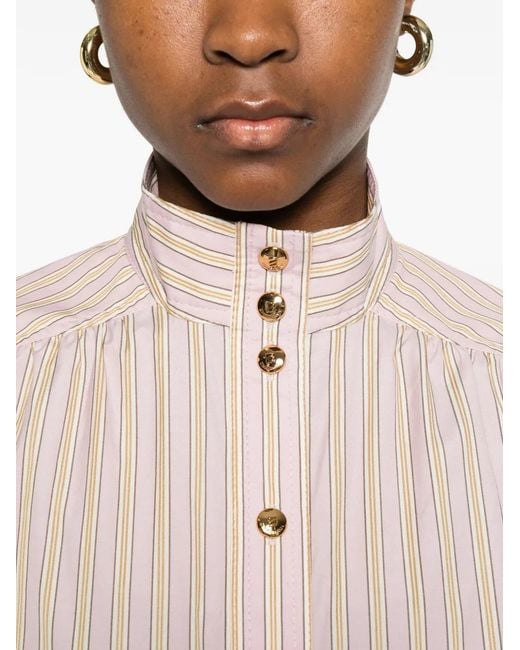 Blusa A Rayas Con Botones Zimmermann de color Pink
