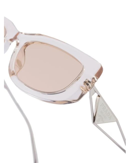 Prada Pink Symbole Rectangle-Frame Sunglasses