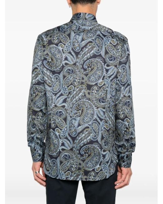 Etro Blue Shirt Roma for men