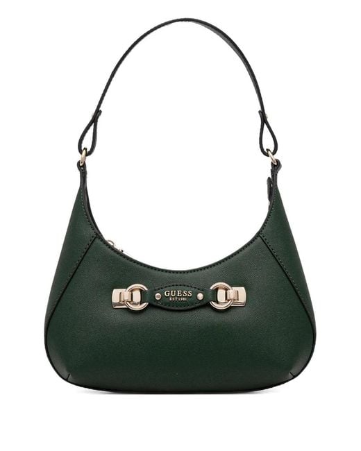 Guess Green Mimina Metal Trim Shoulder Bag
