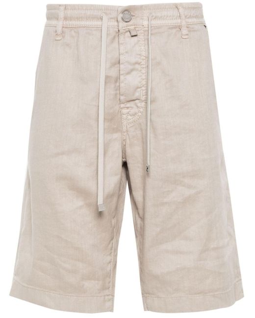 Jacob Cohen Natural Logo-Patch Shorts for men