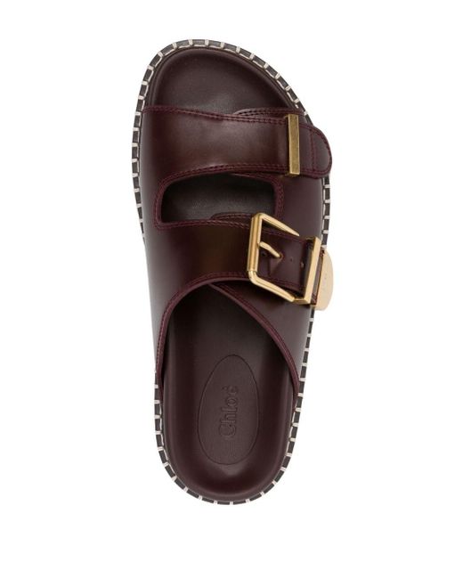 Chloé Brown Rebecca Leather Sandals - Women's - Calf Leather/rubber