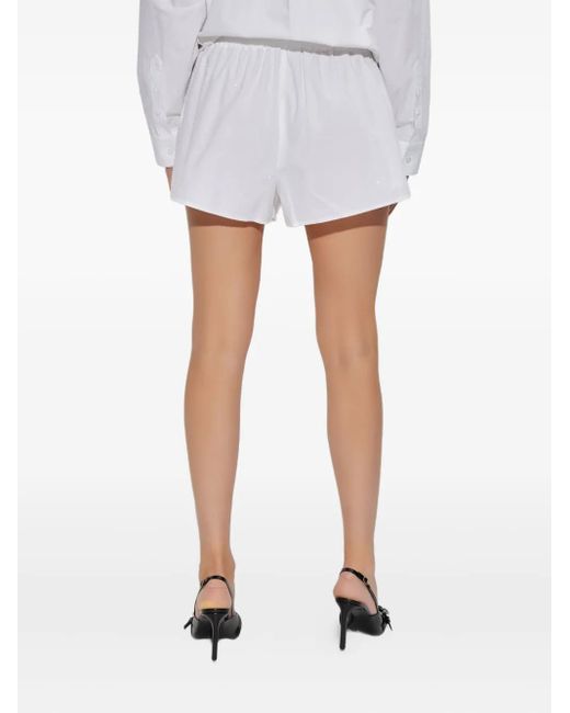 Alexander Wang White Shorts mit Kristallen