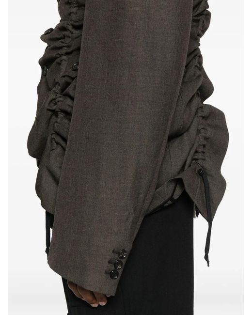 Comme des Garçons Geraffte Gabardine-Jacke in Black für Herren