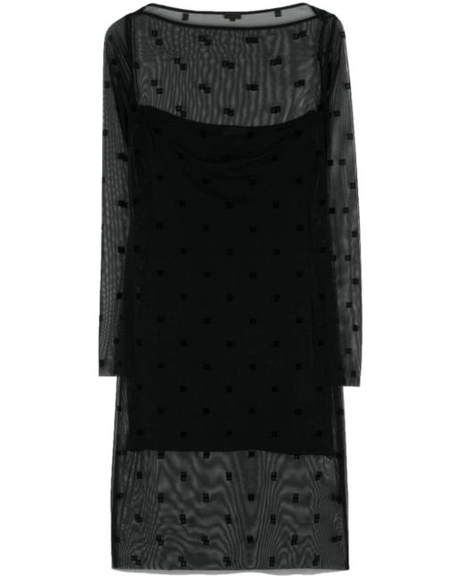 Givenchy 4g Semi-sheer Midi Dress Black