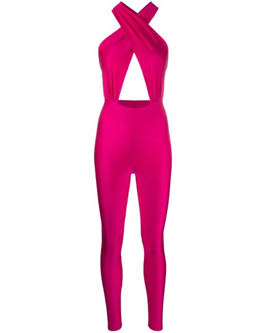 ANDAMANE Pink Hola Open-Back Jumpsuit