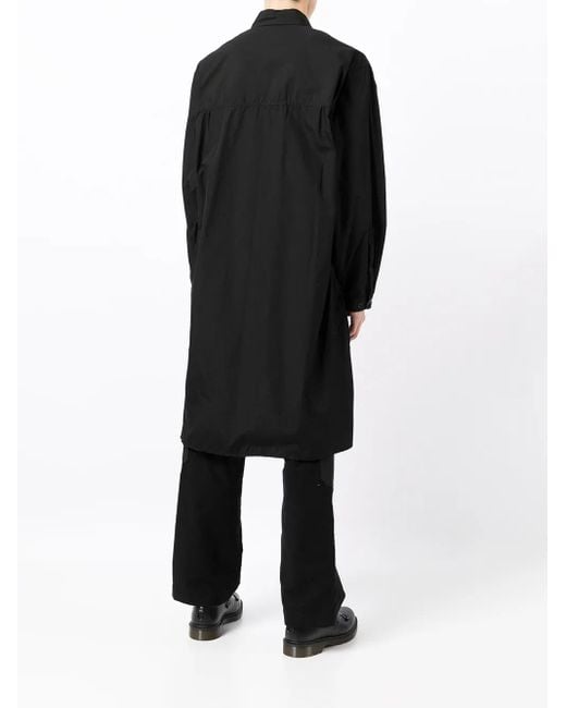 Yohji Yamamoto Black Asymmetric Cotton Shirt for men