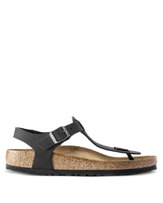 Birkenstock Black Buckled T-Strap Sandals