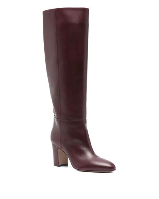 Paris Texas Red 70mm Leather Block-heel Boots