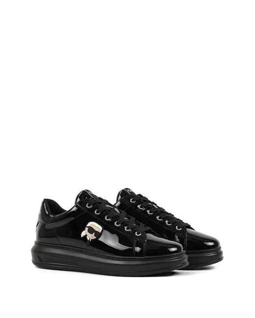 Karl Lagerfeld Black Kapri Nft Leather Sneakers for men
