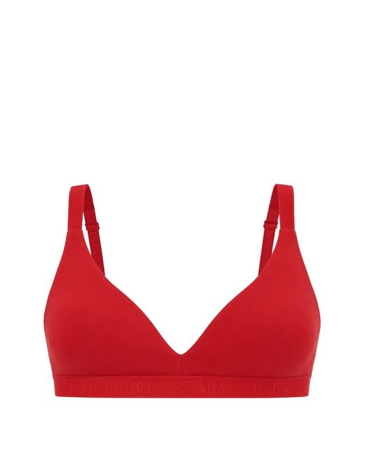 ARMANI EXCHANGE Red Logo-Tape Triangle Bra
