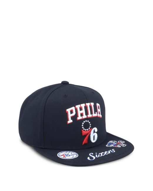 Mitchell & Ness Blue Philadelphia 76Ers Snapback Cap for men